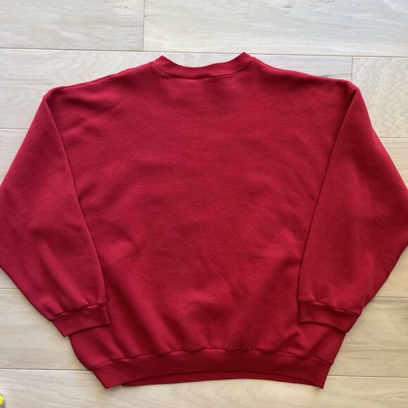 Vintage Tweety Bird Sweatshirt XL Red Fleece Pullover - Picture 6 of 7